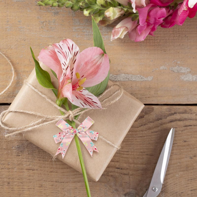 ABTOLS 6 لفات من ABTOLS، 18 ياردة، أشرطة زهور 3/8 بوصة، شريط زهور ملون عتيق، شرائط grosgrain مزخرفة، أشرطة ربيعية للمنزل والمدرسة وحفلات تغليف الهدايا - Image 4