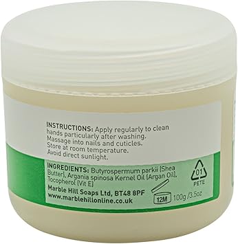 Marble Hill Hand Cream Effective Relief for Very Dry Cracked Itchy Hands Eczema Dermatitis Irritated Skin Unscented Functional Barrier Cream Working Hands Nurses Trades Whole family 100g - Image 2