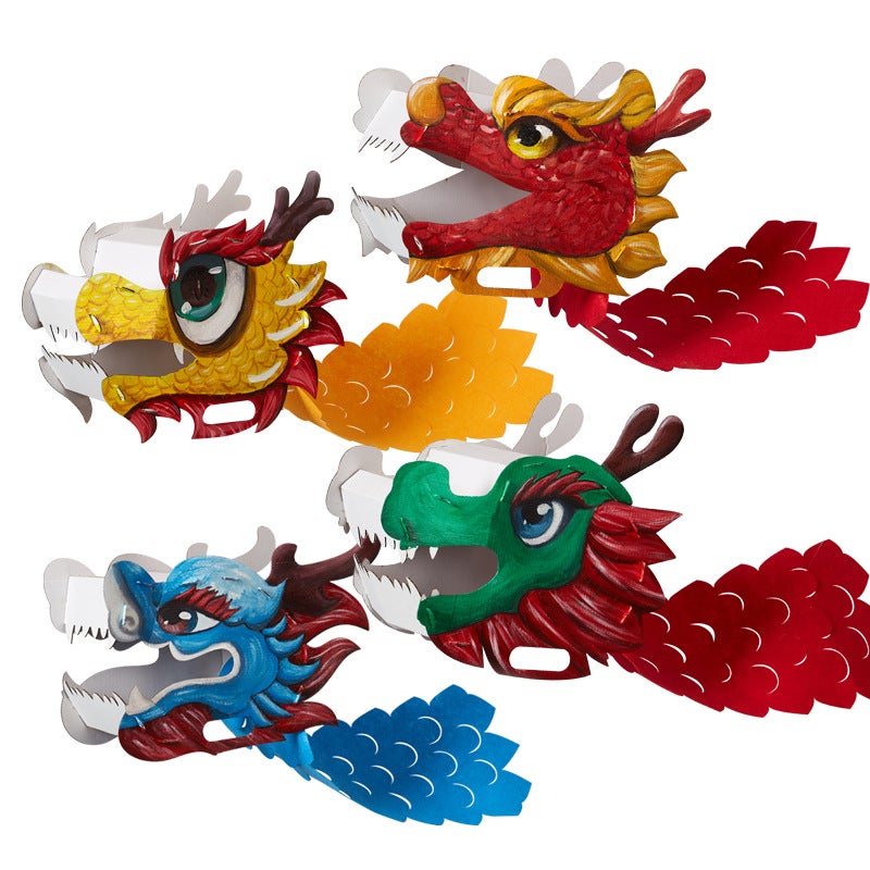 Year Of The Horse DIY Craft Kit – Handmade Dragon Head for Children 4-6 Years - Image 1
