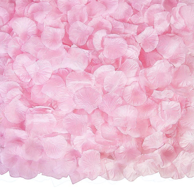 3200 PCS ARTIFICIAL ROSE PETALS FOR ROMANTIC NIGHT FAKE ROSE FLOWER PETALS FOR WEDDING PARTY VALENTINES DAY DECORATIONS FOR THE HOME PINK