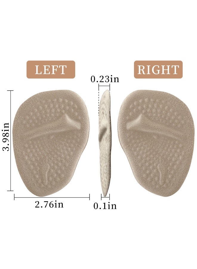 2 Pairs Ball Of Foot Cushions, For Too Big Shoe, Reduce Foot Pain, No Slip Heel Grips Liners Shoe Pads For Loose Shoe, Blisters - Image 2