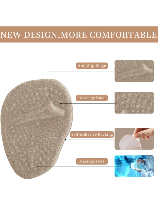 2 Pairs Ball Of Foot Cushions, For Too Big Shoe, Reduce Foot Pain, No Slip Heel Grips Liners Shoe Pads For Loose Shoe, Blisters - Image 3