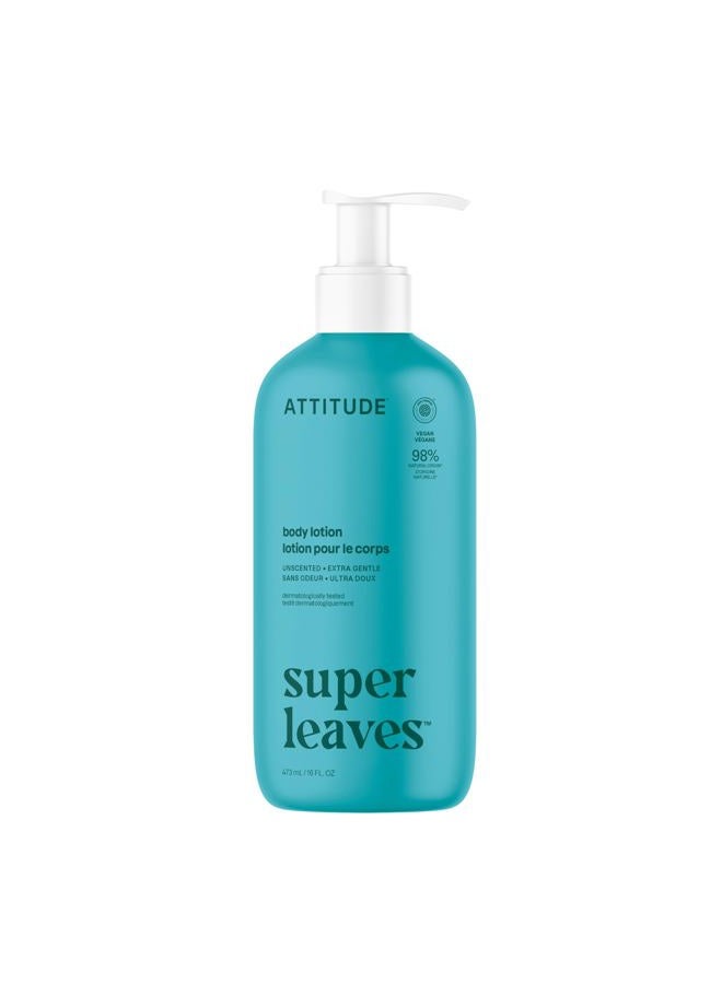 ATTITUDE Body Lotion, EWG Verified Moisturizer, Vegan Skin Care Products, Non-Greasy, Hydrating for Dry Skin, Cruelty Free, Extra Gentle, Unscented, 16 Fl Oz - Image 1