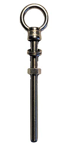 US STAINLESS Stainless Steel 316 M8 Lifting Eye Bolt 8mm x 100mm (8mm x 4") Marine Grade Pitch of 1.25 - Image 1
