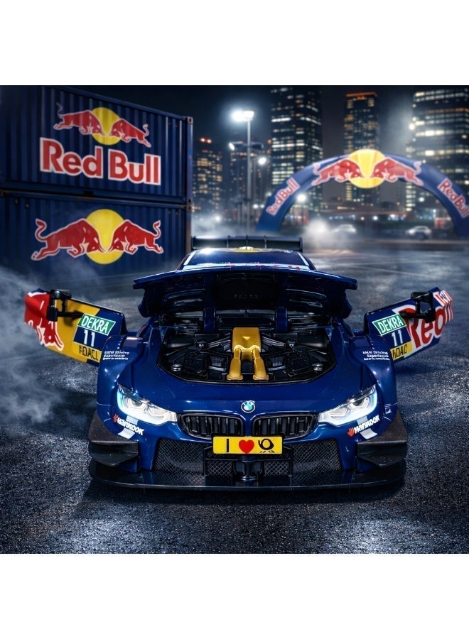 بي إم دبليو سيارة BMW M4 DTM موديل معدني Die-Cast مقاس 1:24 - إصدار Red Bull مرخص رسميًا - لعبة بتفاصيل واقعية لهواة السيارات والأطفال - Image 4