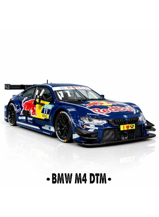 بي إم دبليو سيارة BMW M4 DTM موديل معدني Die-Cast مقاس 1:24 - إصدار Red Bull مرخص رسميًا - لعبة بتفاصيل واقعية لهواة السيارات والأطفال - Image 1
