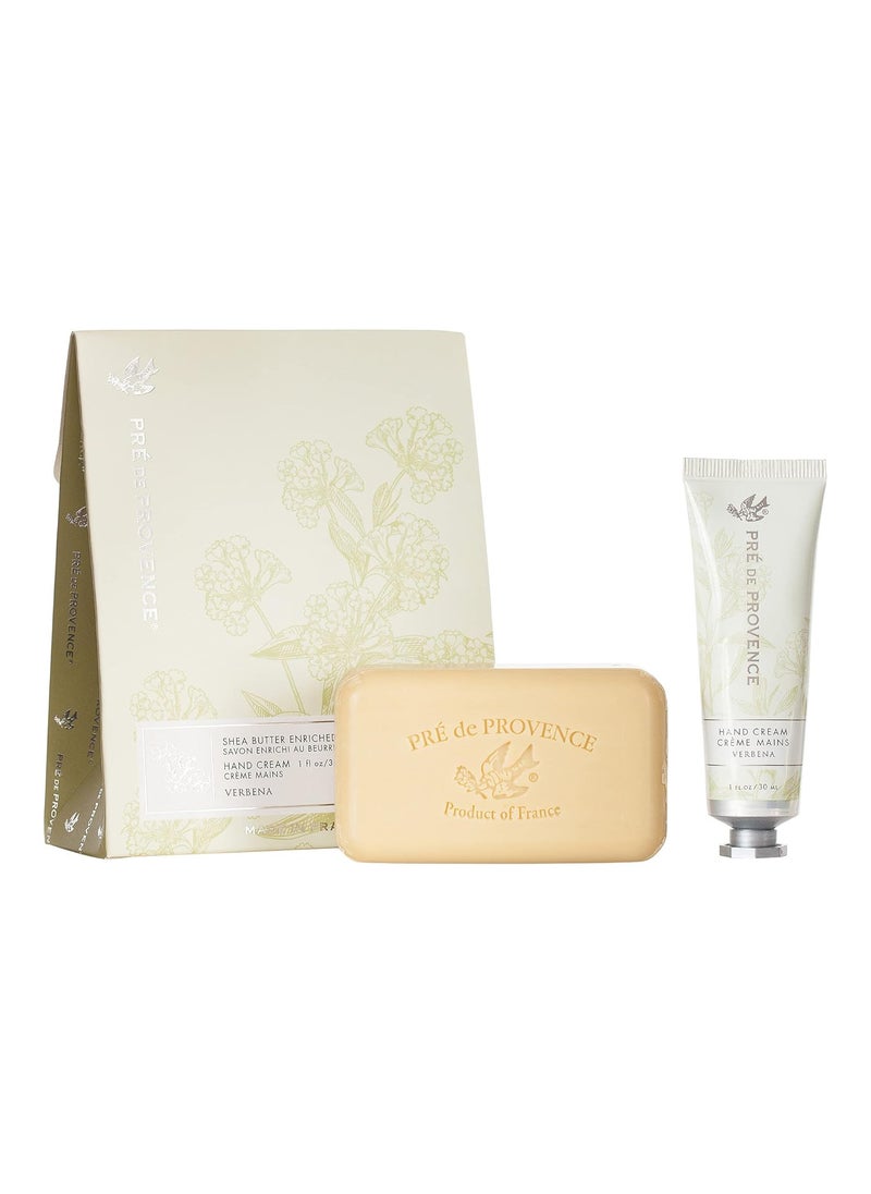 Pre De Provence - Pre de Provence Gift Set Collection 150 Gram Soap Bar  1 fl oz Hand Cream Verbena - Image 1
