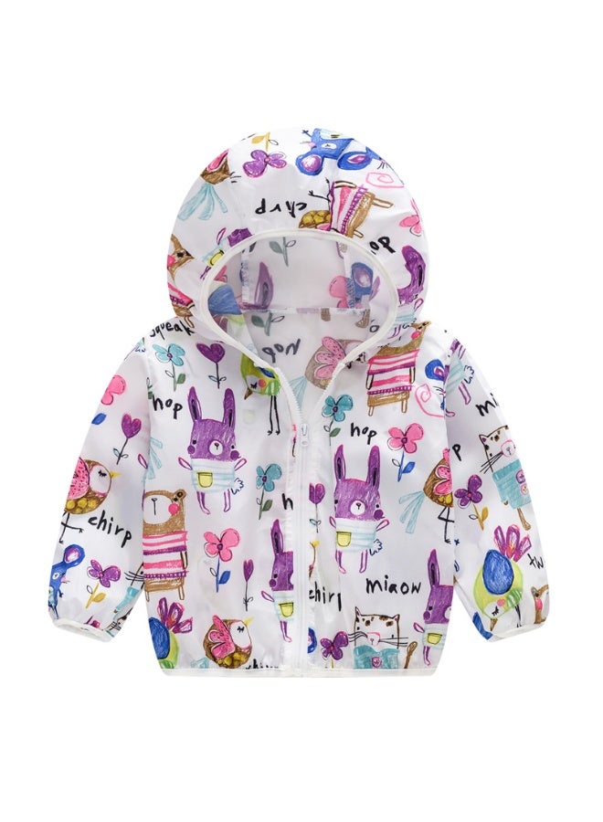 سترة واقية من الشمس للأطفال مع帽ة - ملابس خارجية للولد والبنت