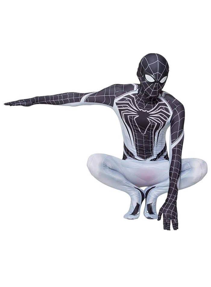 Costume Cosplay Set 3D Style Superhero Cosplay Full Body Bodysuit Spandex Jumpsuit Kids Spider-Man Dress Up (Children's Size: 110-120cm) - Image 2