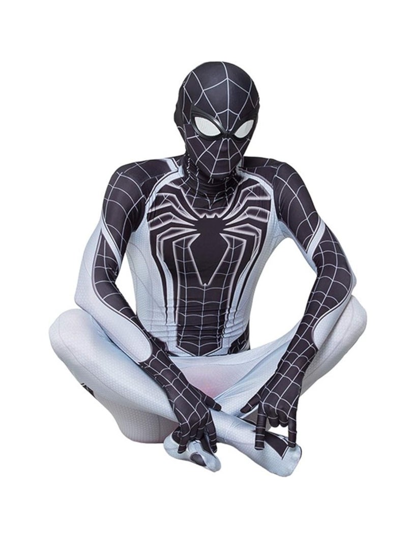 Costume Cosplay Set 3D Style Superhero Cosplay Full Body Bodysuit Spandex Jumpsuit Kids Spider-Man Dress Up (Children's Size: 110-120cm) - Image 3