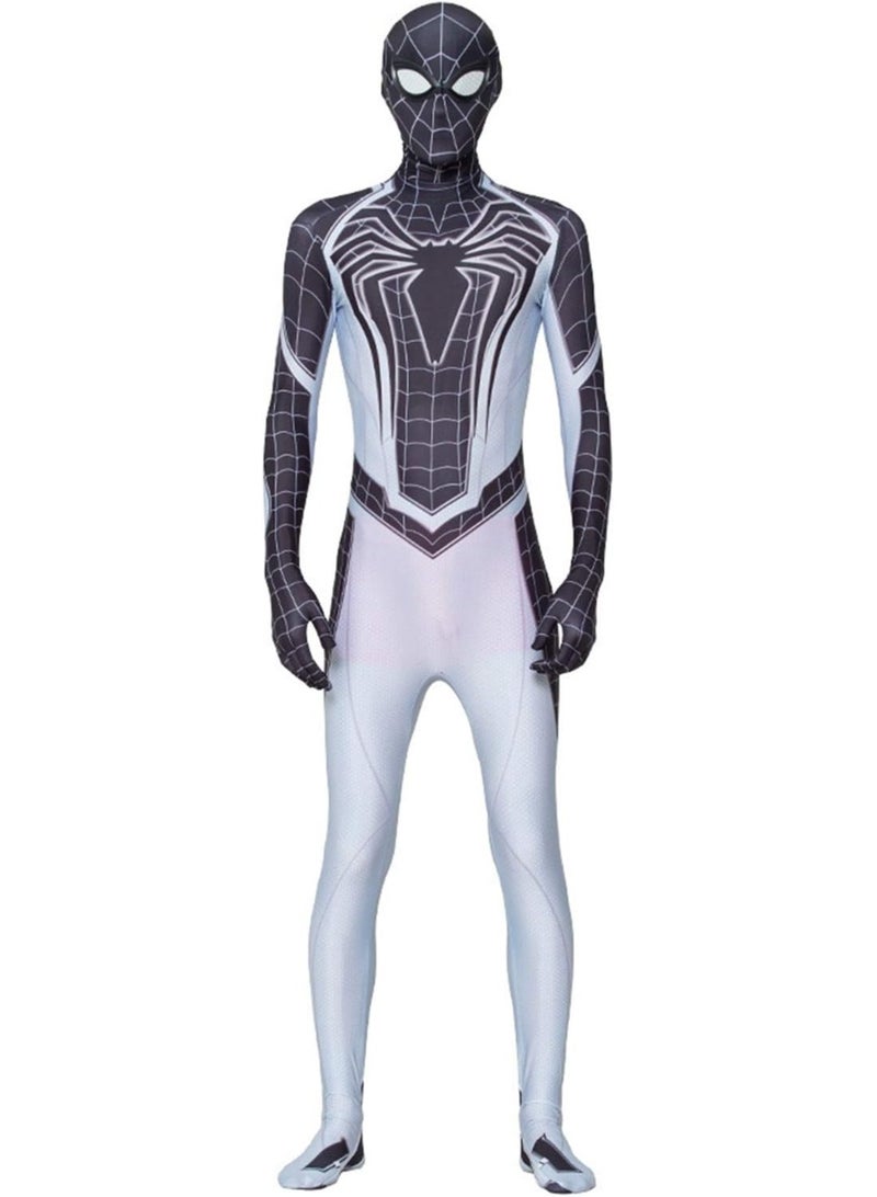 Costume Cosplay Set 3D Style Superhero Cosplay Full Body Bodysuit Spandex Jumpsuit Kids Spider-Man Dress Up (Children's Size: 110-120cm) - Image 5