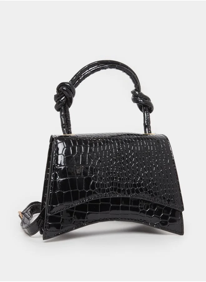 Styli Tie Knot Detail Asymmetric Handbag