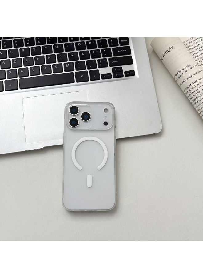 Ice Mist Frosted Suitable For Iphone17promax Magnetic Phone Case Ultra-thin Semi-transparent Anti-fall Apple 16/15 Hard