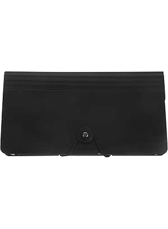 Expanding File Folder with Handle Cord Closure Portable Document Organizer for Office School Travel - Image 1