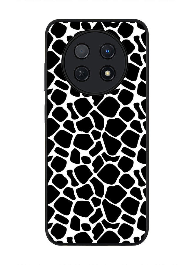 Stylizedd Rugged Black edge case for Huawei Nova Y91 4G  Huawei Enjoy 60X, Slim fit Soft Case Flexible Rubber Edges Anti Drop TPU Gel Thin Cover -  Cow Skin Print - Image 1