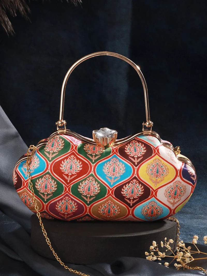 Priyaasi Printed Box Clutch