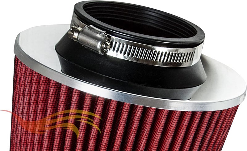 Rtunes Racing Short Ram Air Intake Kit + Filter Combo Compatible For 96-98 4Runner 3.4L / 95-98 T100 / Tacoma 3.4L (Red) - Image 4