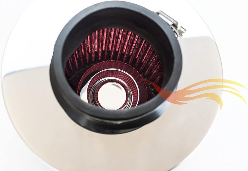 Rtunes Racing Short Ram Air Intake Kit + Filter Combo Compatible For 96-98 4Runner 3.4L / 95-98 T100 / Tacoma 3.4L (Red) - Image 5