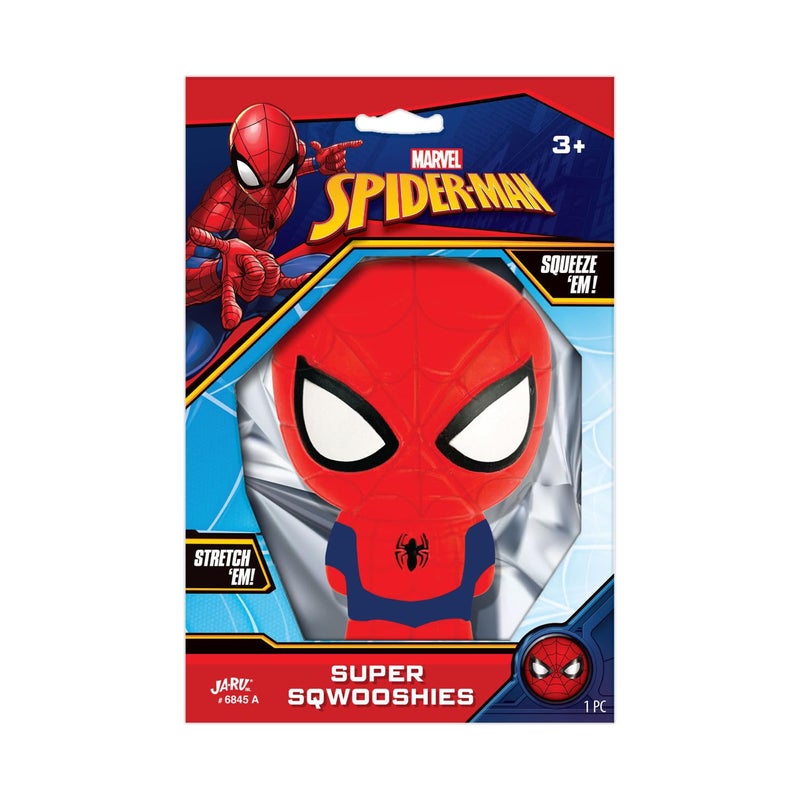 Ja-Ru JARU Marvel Spiderman Super Squishy Toy Pack of 1 Squeezy Toy for Kids Collectible Party Favor Classroom Giveaway Gag Gift Avengers Squish MCU Superhero 68451A - Image 3
