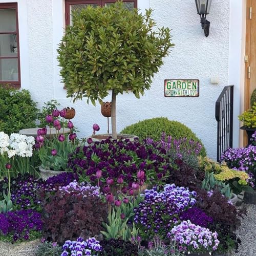 MTsigns Vintage Garden Metal Tin Sign License Plate Wall Decor for Garden Lover 12 x 6 Inches - all pollinators welcome here - Image 5