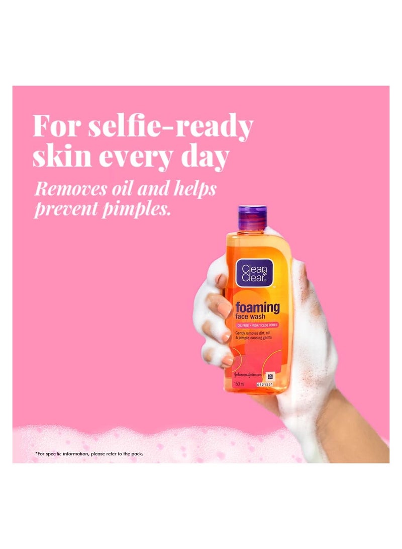 Clean & Clear Clean Clear Foaming Face Wash For Oily Skin 150 ML - Image 4