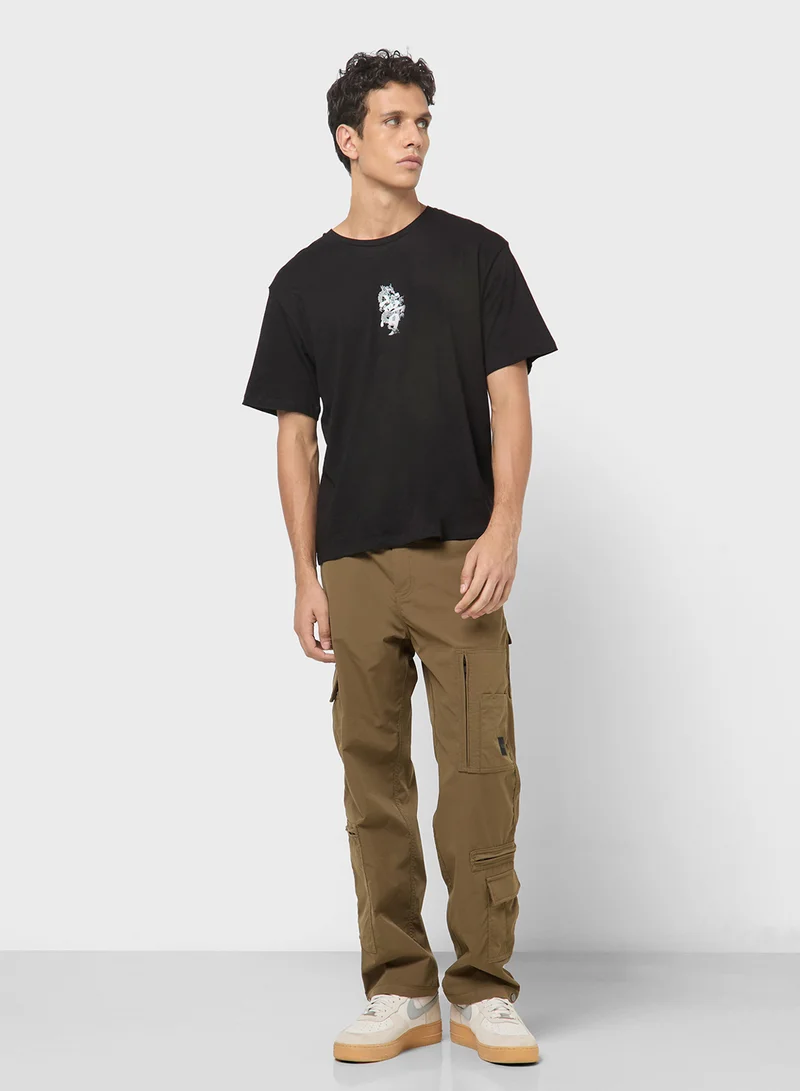 JACK & JONES Graphic Crew Neck Regular Fit T-Shirt