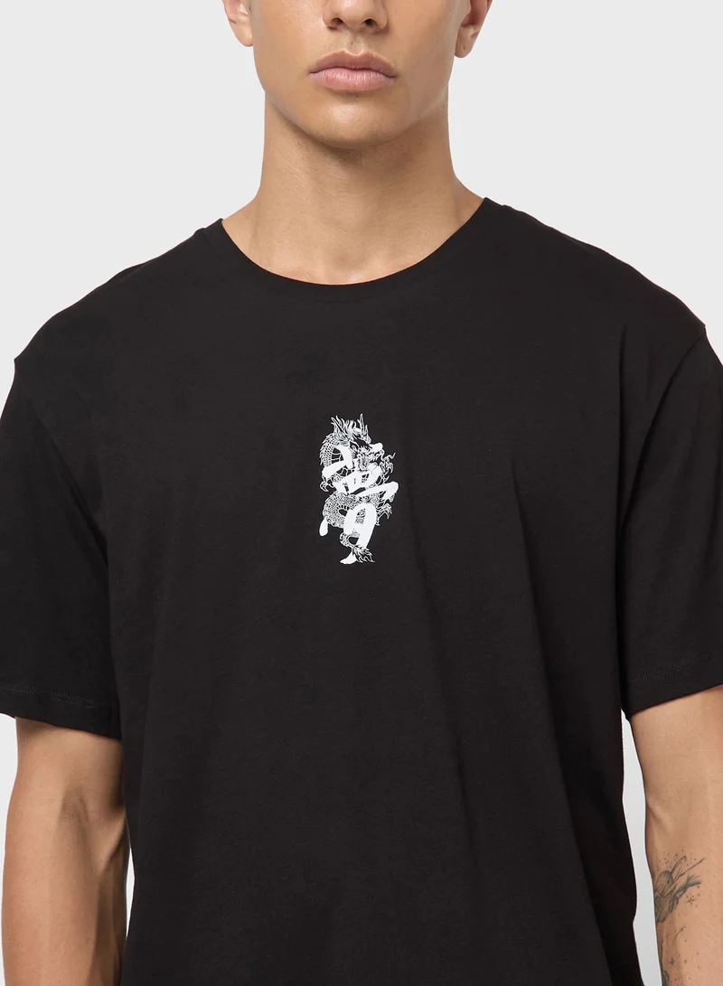 JACK & JONES Graphic Crew Neck Regular Fit T-Shirt