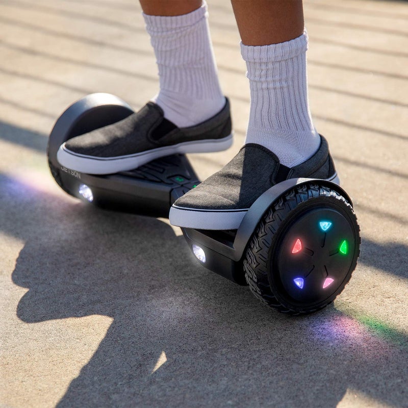 Jetson Spin All Terrain Hoverboard with LED Lights, Self-Balancing Hoverboard with Active Balance Technology, Range of Up to 7 Miles, Ages 13+, Black, JAERO-BLK - Image 4