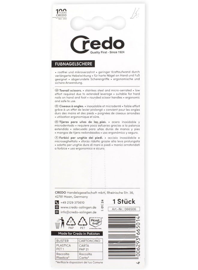 Credo Stainless Steel Nail Scissors 10.5 cm Curved - Image 4