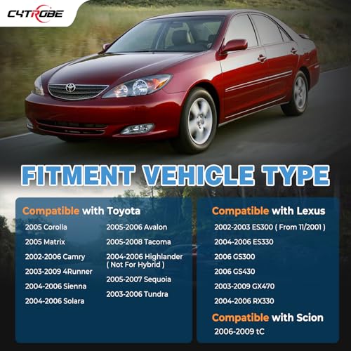 CYTROBE Gas Cap Fuel Cap Compatible with 2002-2009 Toyota Corolla Camry Sienna Solara 4Runner Avalon Tacoma Matrix Highlander Sequoia Tundra Lexus ES300 330 GS300 GS430 GX470 Scion tC Replace 77300-33070 - Image 2