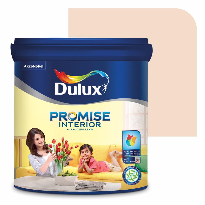 Dulux Promise Interior Emulsion Paint (1L, Peachtree) | Wall paint with Chroma Brite Technology for brighter longer-lasting colors | Rich finish | Anti-chalk | Water-based | 3-year warranty - Image 4