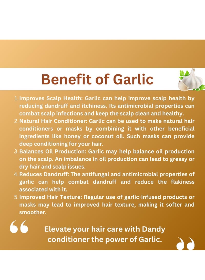 Dandy Beauty Hair Conditioner, Complete Hair Recovery (Garlic) - Image 3