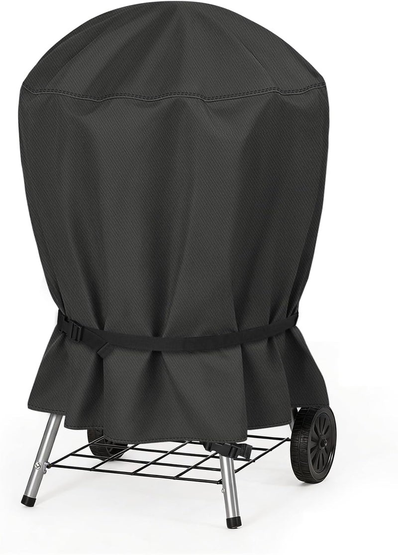 NettyPro غطاء لشواية لشواية Weber Charcoal Kettle Grill بقطر 26 بوصة، مقاوم للماء ومناسب للاستخدام في الهواء الطلق، مقاوم للتلاشي ولأشعة الشمس، أبعاده 33 بوصة في العرض × 27 بوصة في العمق × 38 بوصة في الارتفاع، لونه أسود. - Image 1