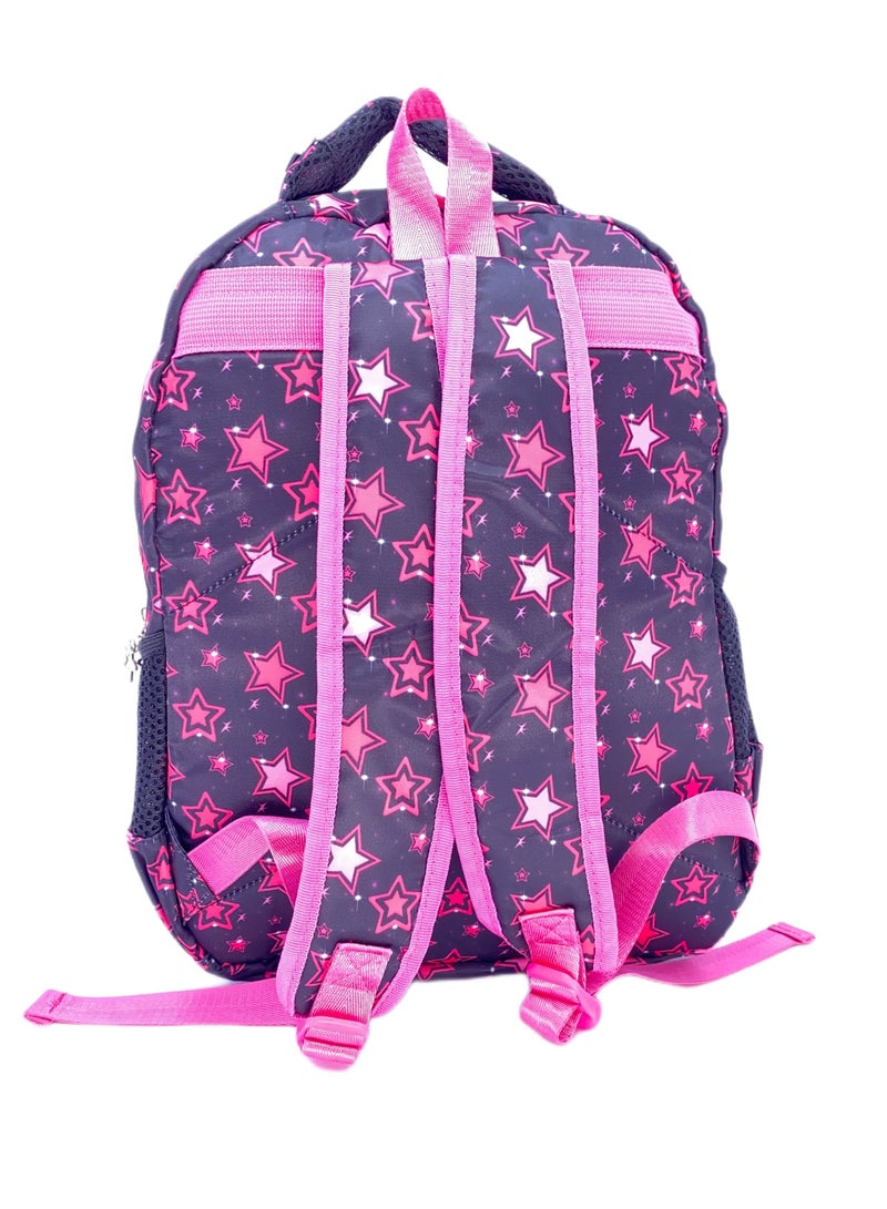 School backpack with premium Lightweight STARS backpacks with favorite personalized trending characters bookbags which includes Lunch bag and pencil Case school bag For boys and girls (16Inches)
