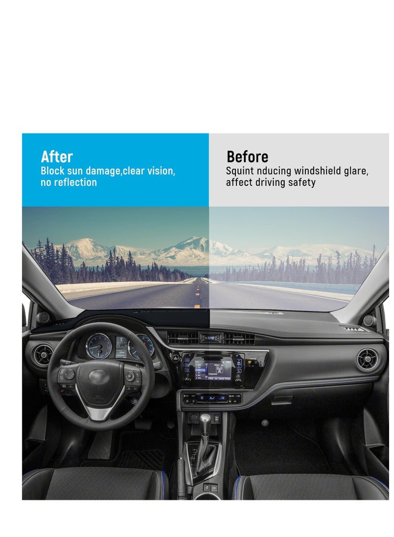 Bluejw Panel Sunscreen Dashboard Mat Cover For Toyota New Corolla (2014-2018) - Image 3