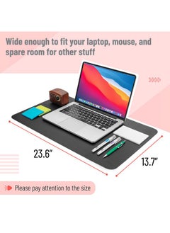 Mr. Pen - Desk Mat, Dual-Sided, 23.6" X 13.7",Dual Sided Desk Mat, Leather Desk Pad, Desk Mouse Pad, Desk Cover Mat, Keyboard Mat, Desk Mat For Desktop, Desk Pad For Keyboard And Mouse, Desktop Mat  - Image 2