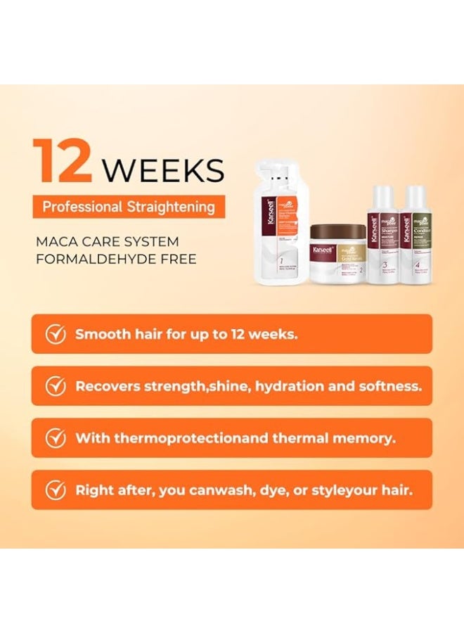 Karseell Maca Essence Keratin Hair Straightening Kit, 12 Weeks of Home Use Professional Straightening, Straighten and Smooth Hair, All Hair Types - Image 5