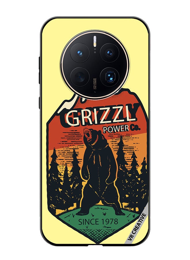 VR CREATIVE Protective Case Cover For Huawei Mate 50 Pro Grizzly Bear Design Multicolour - Image 1