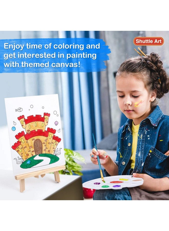 Shuttle Art 69 Pack Kids Paint Set Shuttle Art Art Set For Kids With 30 Colors Acrylic Paint Wood Easel Canvas Painting Pad Brushes Palette And Smock Complete Paint Set For Boys And Girls(Package May Very) - Image 3