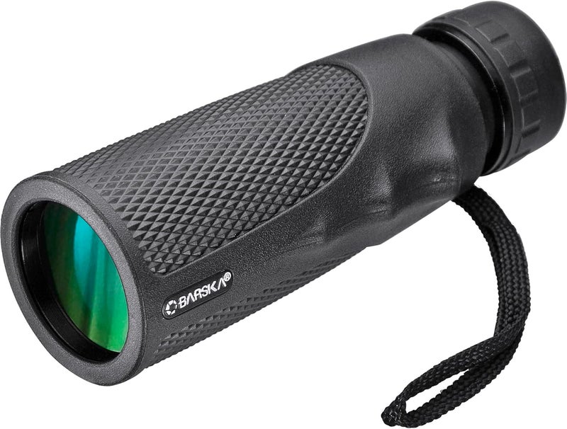 BARSKA Blackhawk Waterproof Monocular – Compact, Fogproof, Multi-Coated Optics, Slip-Resistant Grip for Birding, Hiking, Sports, Concerts & Outdoor Use - Image 1