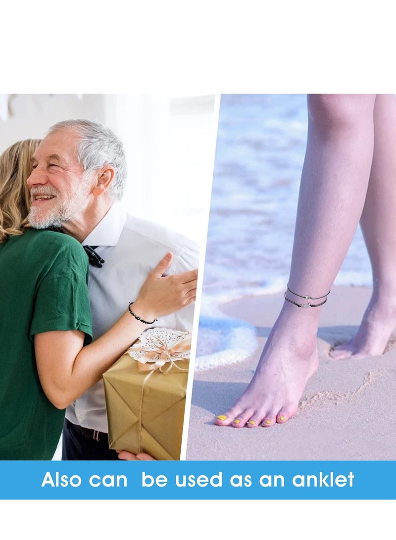 KASTWAVE Braided Bracelet, 6 Pcs Matching Yin Yang Adjustable Cord Bracelet Black and White Bracelet Sun Moon Bracelet Fashion simple Style Hand Chains for Friends Boy Girl Witnessing Friendship Love - Image 4