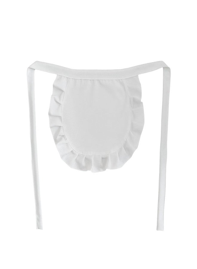 QUUPY White Maid Apron Cosplay Waist Aprons Puffy Tight Costume Maid Half Apron Cosplay Dress Accessory for Restaurant Party Dress Costumes - Image 1