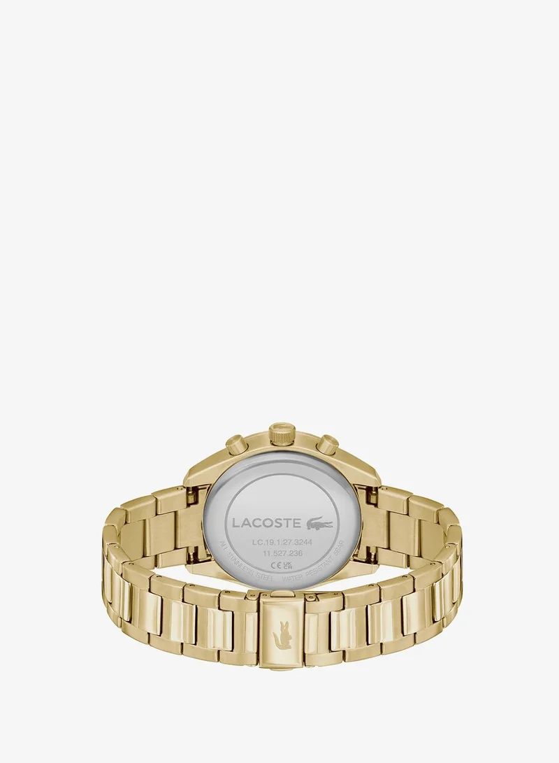 Lacoste Boston Collection Chronograph Quartz Watch For Men With Gold-Tone Stainless Steel Bracelet - 2011381
