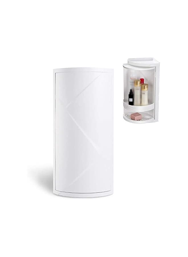 IAF Kitchen Corner Locker,Multifunction Cosmetic Storage Rack,Cabinet Storage Shelf ,Rotating Triangle Organizer Shelf (2-Layer) - Image 3