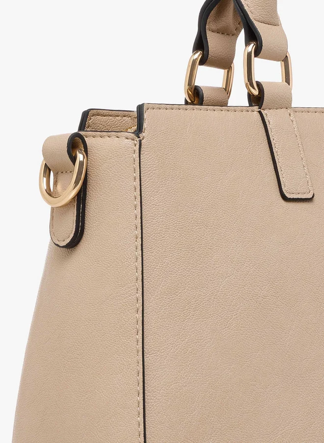 سيليست حقيبة يد صلبة بحزام قابل للفصل وإغلاق بسحاب