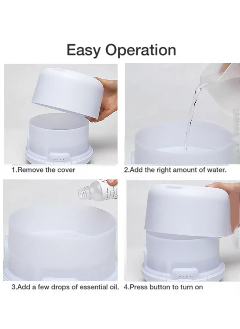 BLOOMING TIME - 500ml Ultrasonic Aromatherapy Vaporizer & Humidifier with Timer, Auto-Off Safety Switch, and 7 LED Light Colors - Image 1