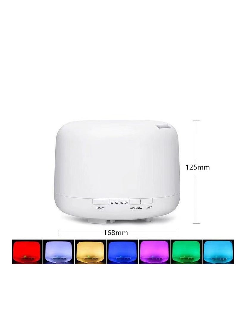BLOOMING TIME - 500ml Ultrasonic Aromatherapy Vaporizer & Humidifier with Timer, Auto-Off Safety Switch, and 7 LED Light Colors - Image 1