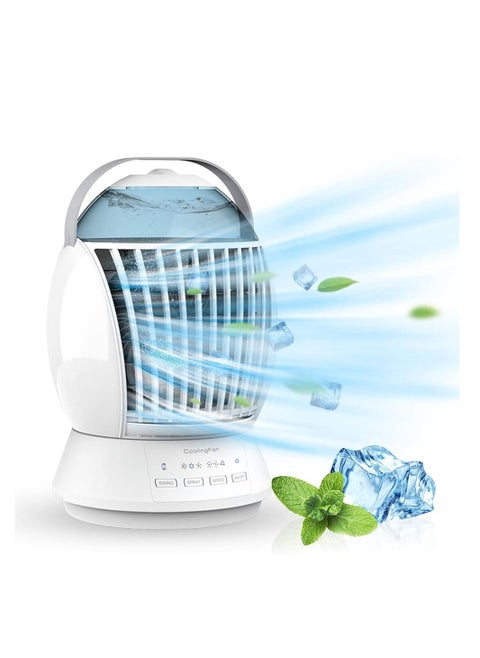 COOLBABY Mini Portable Air Conditioner Fan 500ml Evaporative Air Cooler Humidifier with 3 Wind Speed 3 Cool Mist