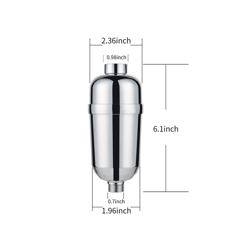 Shower Head Filter: 15 Stage Silver Polished Chrome Finished - Chlorine & Heavy Metal Reduction Hand Shower Filter for Home Bathroom Overhead, Rainfall, Handheld Shower Use - Image 5