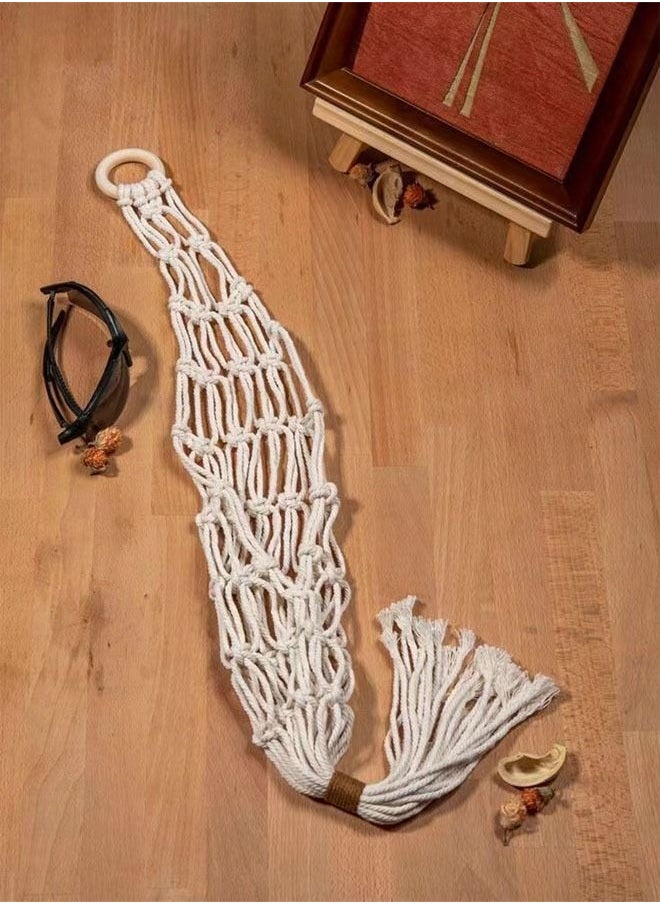 Kutis 1-Piece Hanging Plant Pot Holder  Hand-Woven Hanging Decorative Flower Pot Stand For Home Decoration 75 Centimeter  - Image 4
